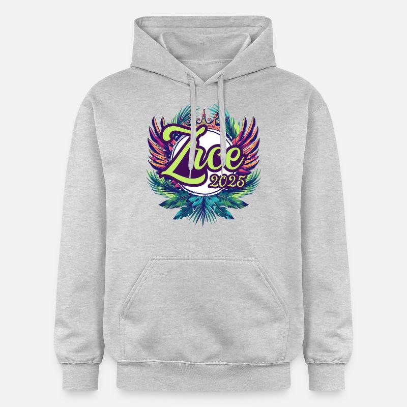 L’équipe Zrce 2025 - Sweat à capuche Softstyle® Gildan Unisexe - gris clair chiné