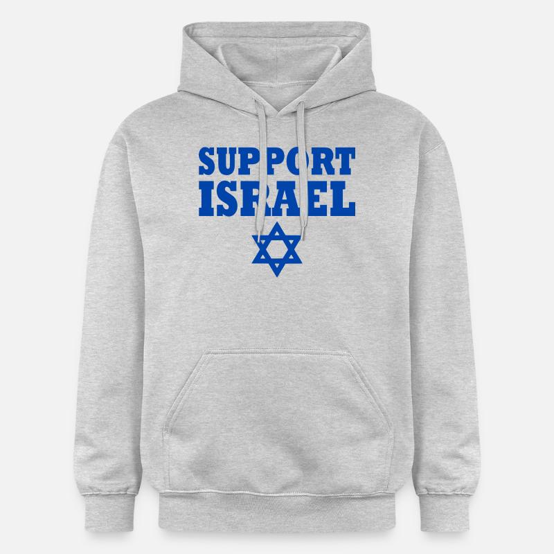 Support israel - Sweat à capuche Softstyle® Gildan Unisexe - gris clair chiné