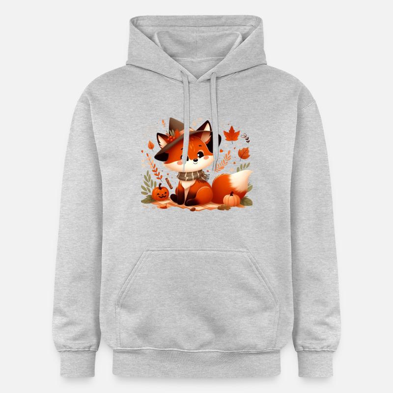 fox autumn 6 - Sweat à capuche Softstyle® Gildan Unisexe - gris clair chiné
