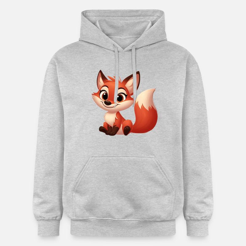 fox - Sweat à capuche Softstyle® Gildan Unisexe - gris clair chiné