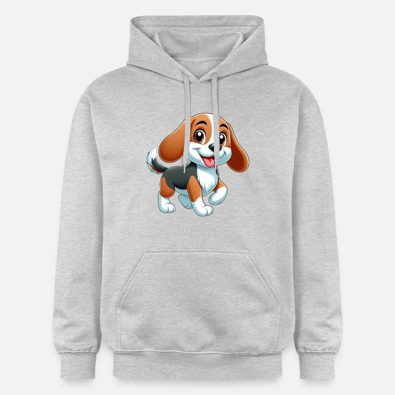 beagle 4 - Sweat à capuche Softstyle® Gildan Unisexe - gris clair chiné