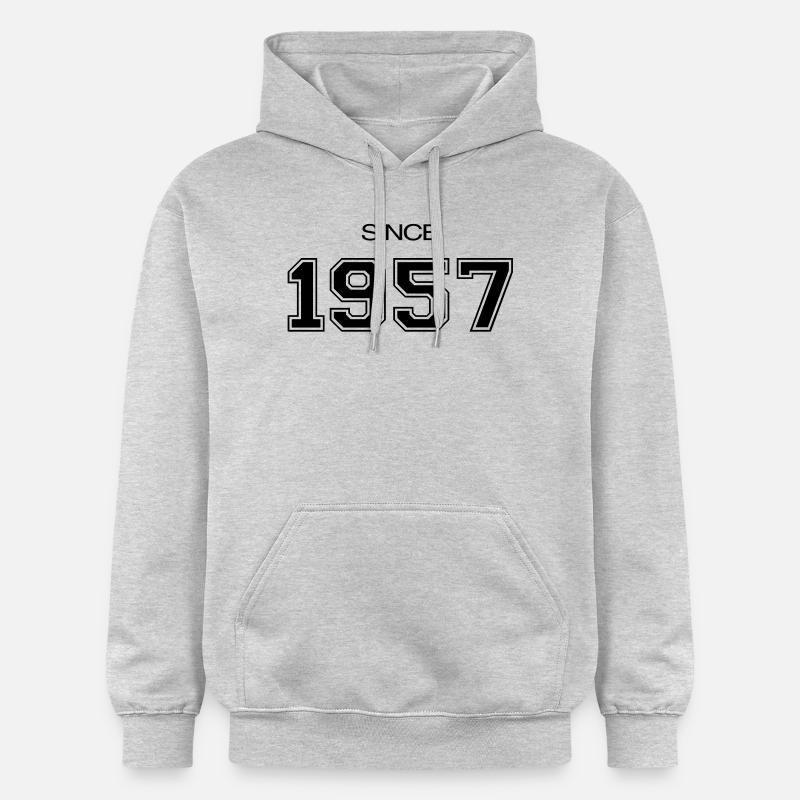 cadeau d'anniversaire 1957 - Sweat à capuche Softstyle® Gildan Unisexe - gris clair chiné