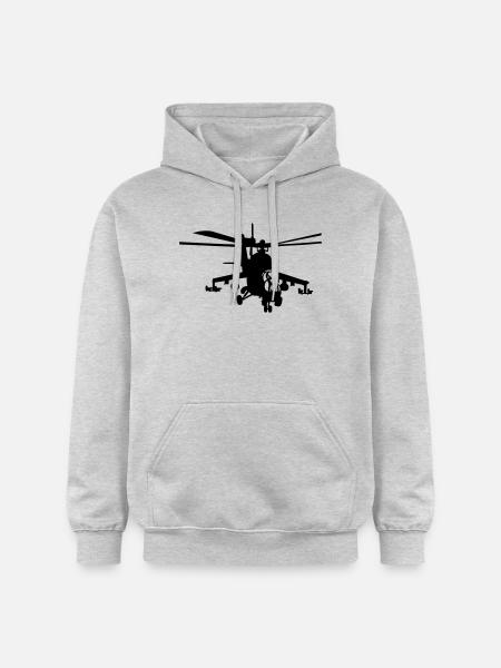 Helicopter Mi-24 - Gildan Unisex Softstyle® Midweight Hoodie - light heather grey