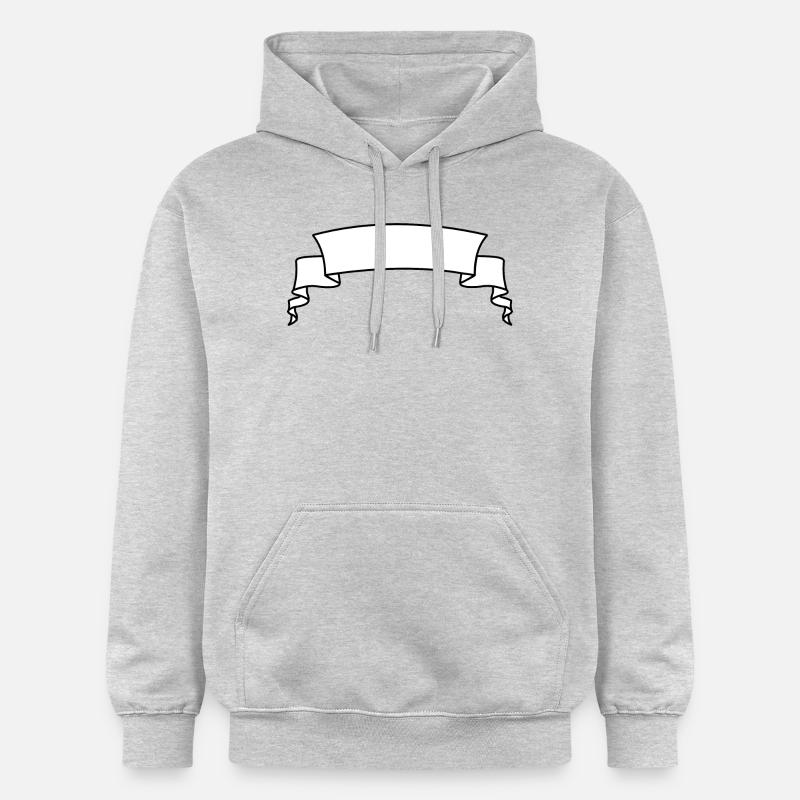 Bannière de texte blanche - Sweat à capuche Softstyle® Gildan Unisexe - gris clair chiné