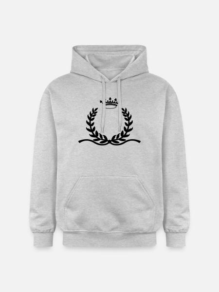 Laurel wreath with long spurs crown - Gildan Unisex Softstyle® Midweight Hoodie - light heather grey