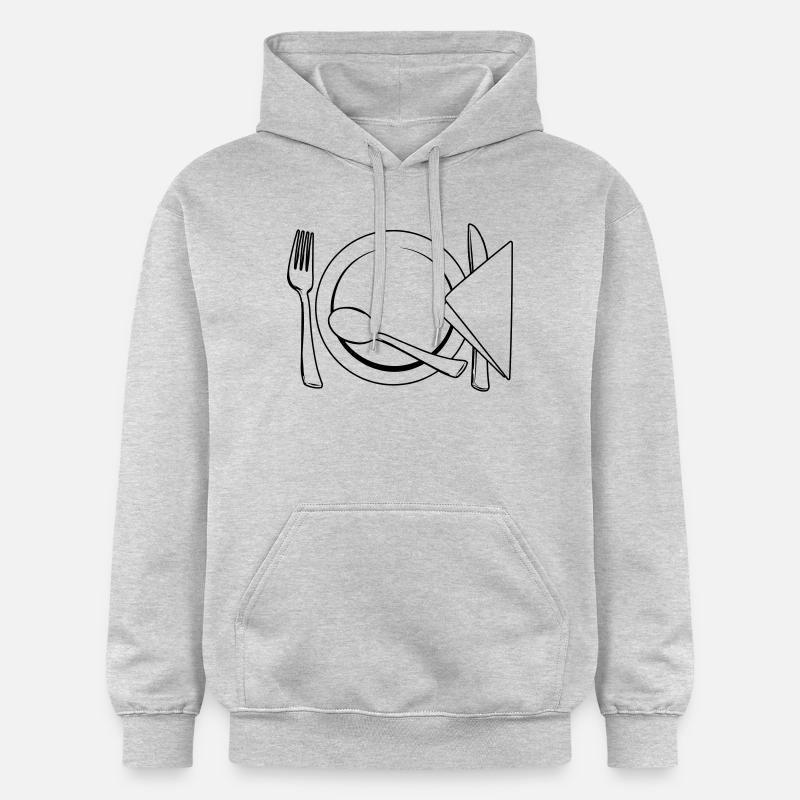 Serviette de table à couverts - Sweat à capuche Softstyle® Gildan Unisexe - gris clair chiné