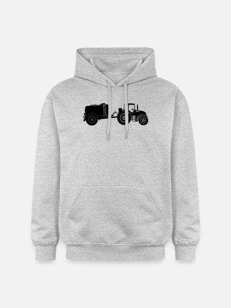 Tractor with vulture tank - Gildan Unisex Softstyle® Midweight Hoodie - light heather grey