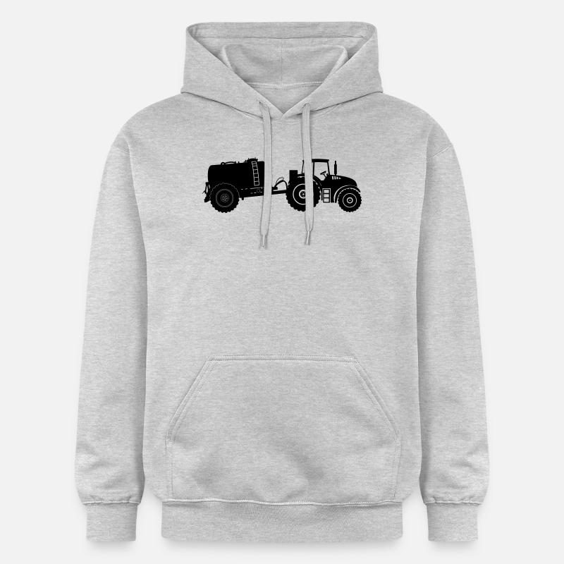 Tracteur avec citerne vautour - Sweat à capuche Softstyle® Gildan Unisexe - gris clair chiné