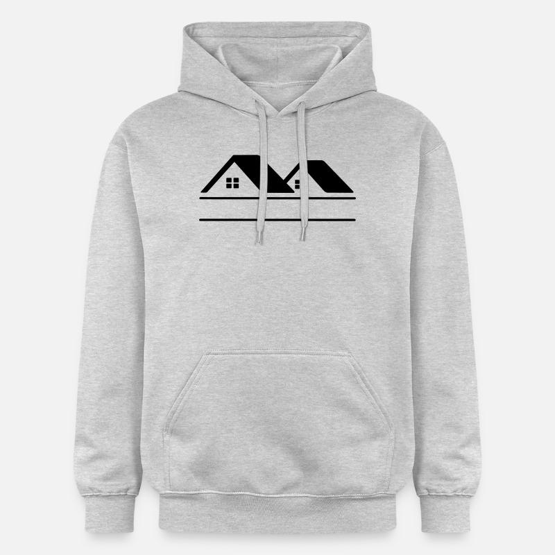 Bannière de texte Maisons - Sweat à capuche Softstyle® Gildan Unisexe - gris clair chiné