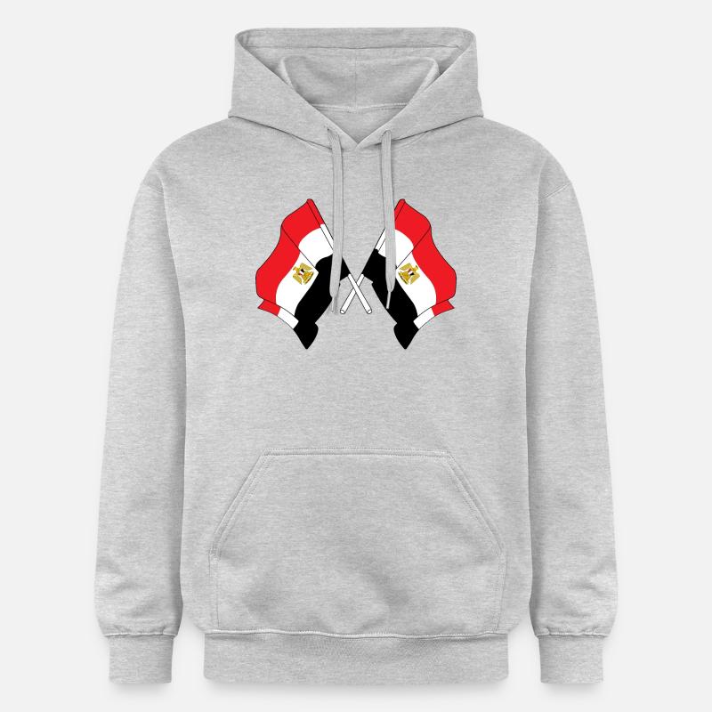 Deux drapeaux Egypte - Sweat à capuche Softstyle® Gildan Unisexe - gris clair chiné