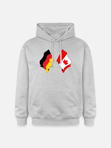 Flag of Germany and flag Canada - Gildan Unisex Softstyle® Midweight Hoodie - light heather grey