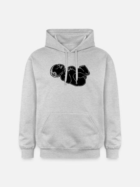 Newborn Baby Shadow Illustration - Gildan Unisex Softstyle® Midweight Hoodie - light heather grey