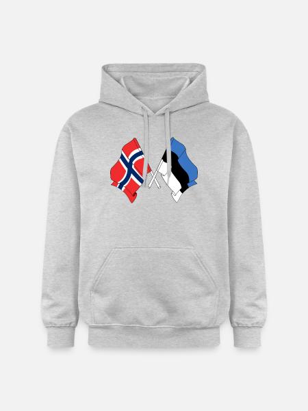 Flag Norway, flag Estonia - Gildan Unisex Softstyle® Midweight Hoodie - light heather grey