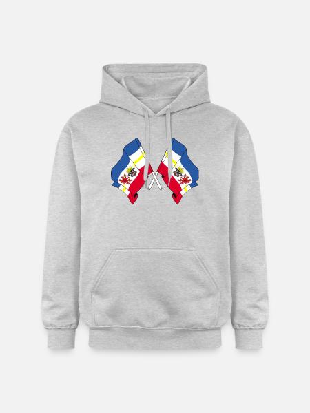 Two flags Mecklenburg Vorpommern - Gildan Unisex Softstyle® Midweight Hoodie - light heather grey