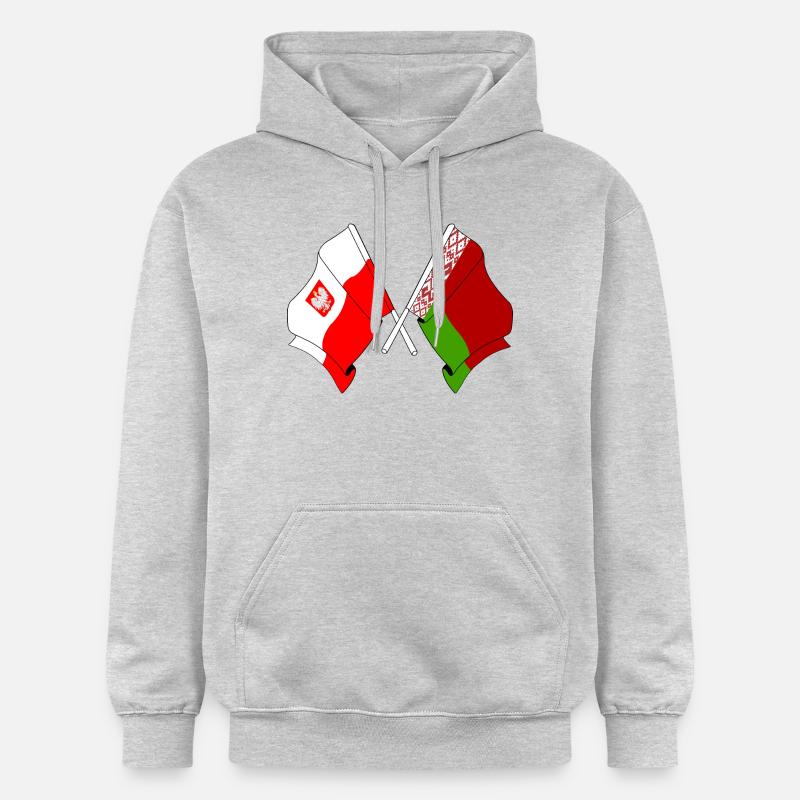 Drapeau de la Pologne, Russie Blanche - Sweat à capuche Softstyle® Gildan Unisexe - gris clair chiné