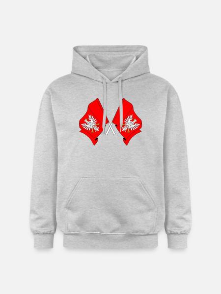 Two flags Masovia - Gildan Unisex Softstyle® Midweight Hoodie - light heather grey