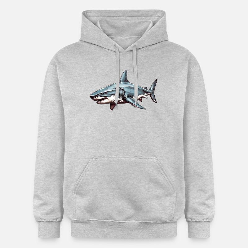 Marée de requin - Sweat à capuche Softstyle® Gildan Unisexe - gris clair chiné