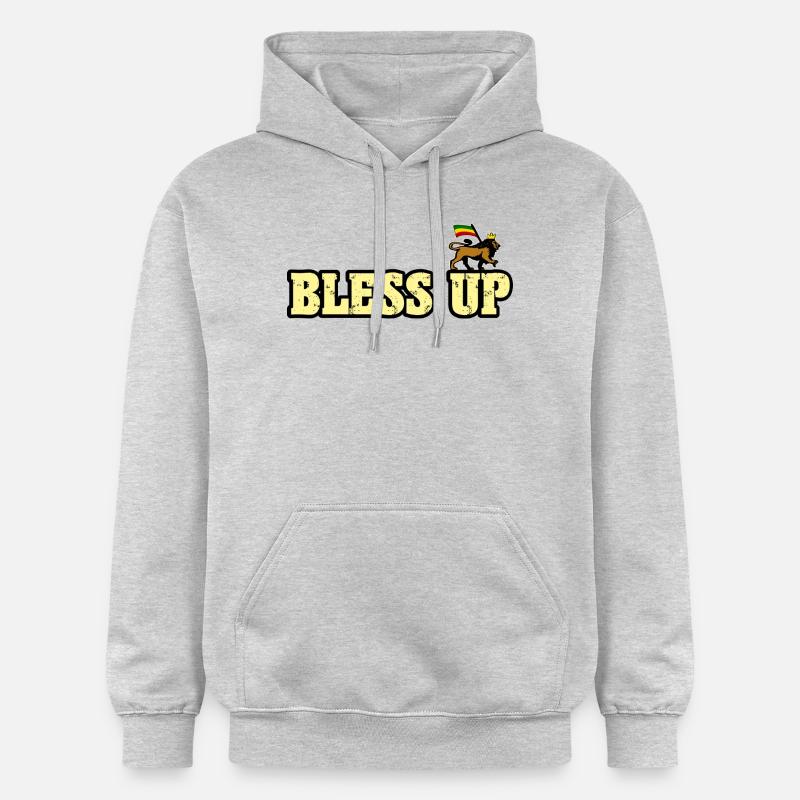 Dub Reggae Bless Up - Sweat à capuche Softstyle® Gildan Unisexe - gris clair chiné