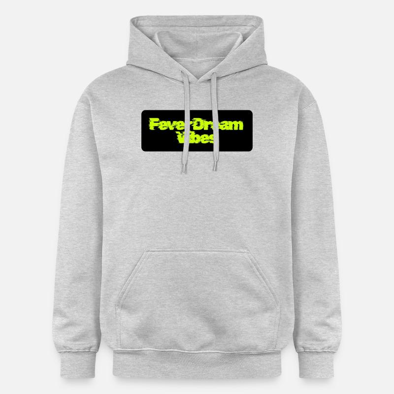 Fever Dream Vibes : Lettrage néon - Sweat à capuche Softstyle® Gildan Unisexe - gris clair chiné