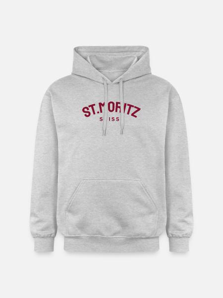 St. Moritz - Suisse - Switzerland - Swiss - Gildan Unisex Softstyle® Midweight Hoodie - light heather grey