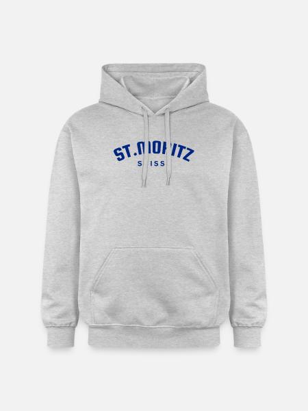 St. Moritz - Suisse - Switzerland - Swiss - Gildan Unisex Softstyle® Midweight Hoodie - light heather grey