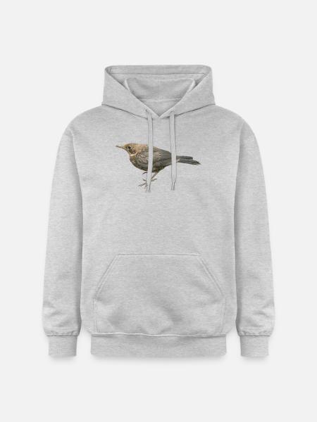 Amsel Jungvogel - Gildan Unisex Softstyle® Midweight Hoodie - Hellgrau meliert