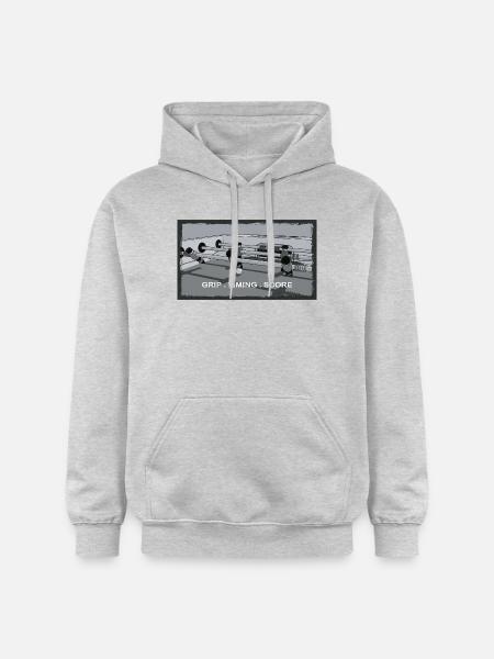 Foosball – Grip, Timing, Goal - Gildan Unisex Softstyle® Midweight Hoodie - light heather grey