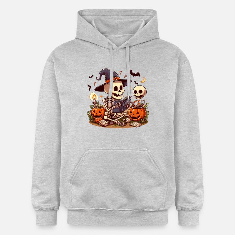 Mr Os Spooky Halloween - Sweat à capuche Softstyle® Gildan Unisexe - gris clair chiné