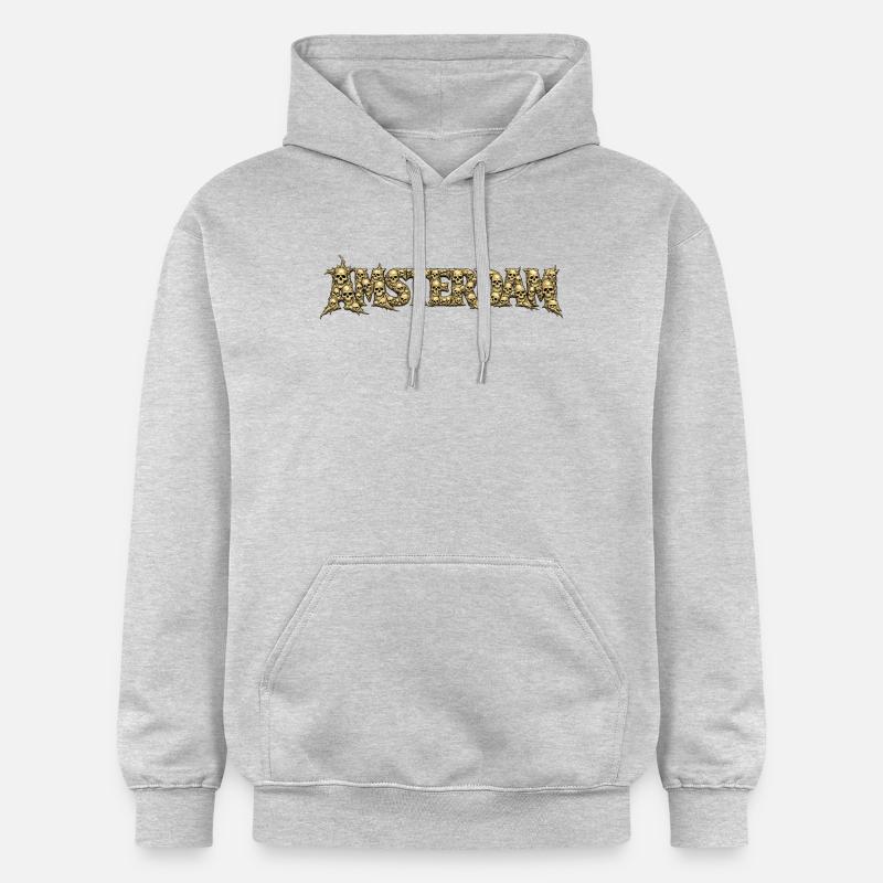 Police du crâne d’AMSTERDAM - Sweat à capuche Softstyle® Gildan Unisexe - gris clair chiné