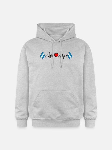 Herzfrequenz-Cardio für Honduras - Gildan Unisex Softstyle® Midweight Hoodie - Hellgrau meliert
