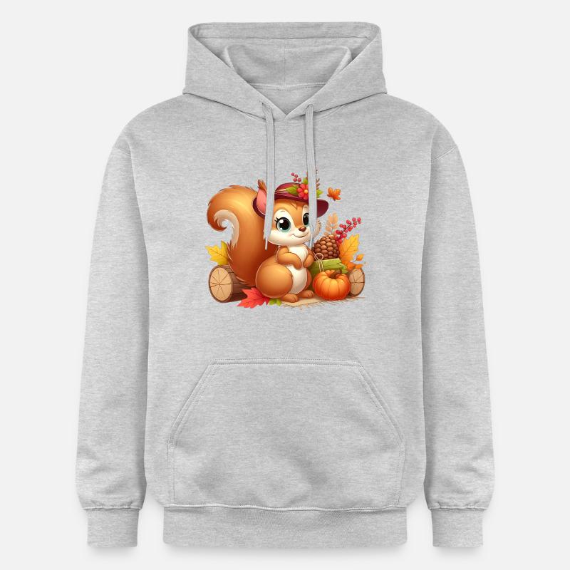 squirell autumn 7 - Sweat à capuche Softstyle® Gildan Unisexe - gris clair chiné