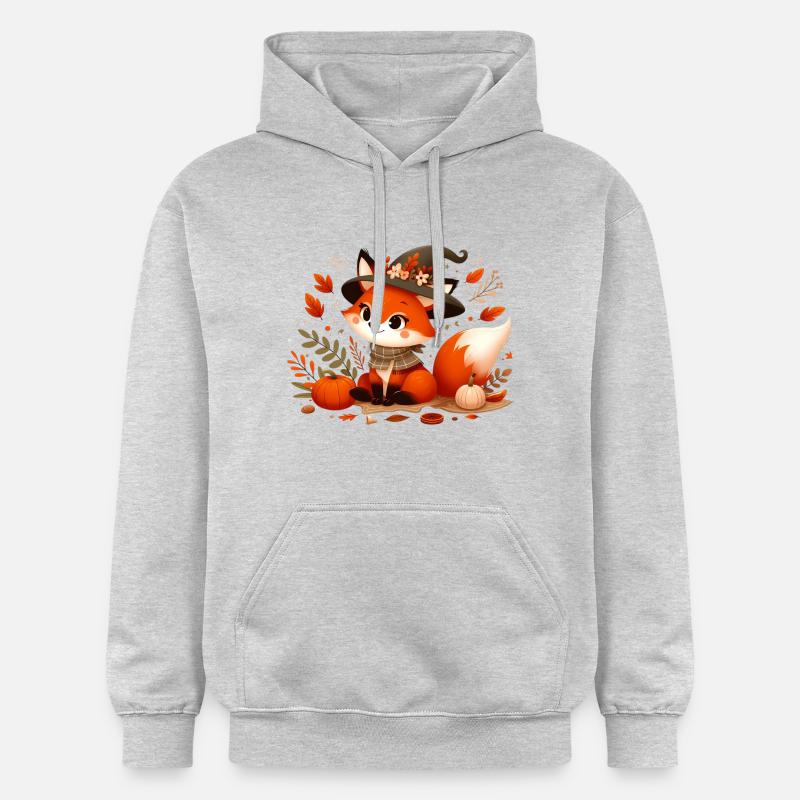 fox autumn 12 - Sweat à capuche Softstyle® Gildan Unisexe - gris clair chiné