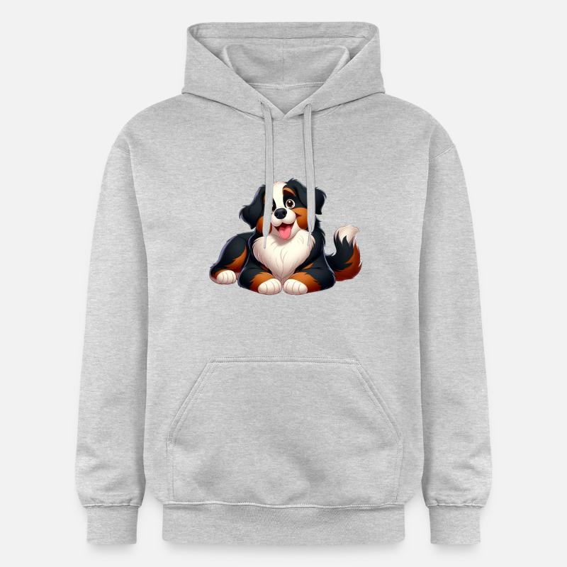 bouvier bernois - Sweat à capuche Softstyle® Gildan Unisexe - gris clair chiné