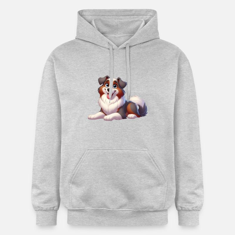 Australischer Schäferhund 2 - Gildan Unisex Softstyle® Midweight Hoodie - Hellgrau meliert