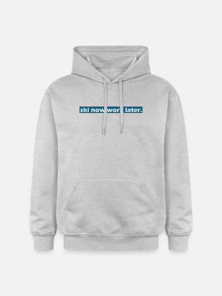 ski now - Gildan Unisex Softstyle® Midweight Hoodie - light heather grey