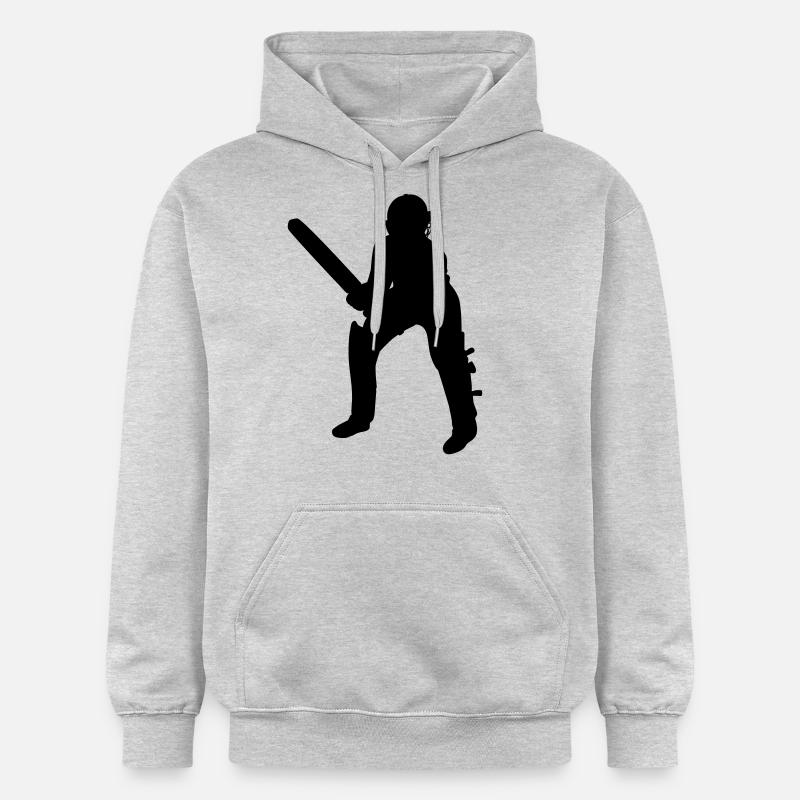 Batteur de cricket Noir - Sweat à capuche Softstyle® Gildan Unisexe - gris clair chiné