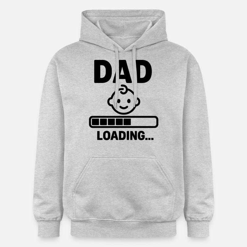 Daddy Will Soon – Cadeau pour la grossesse - Sweat à capuche Softstyle® Gildan Unisexe - gris clair chiné