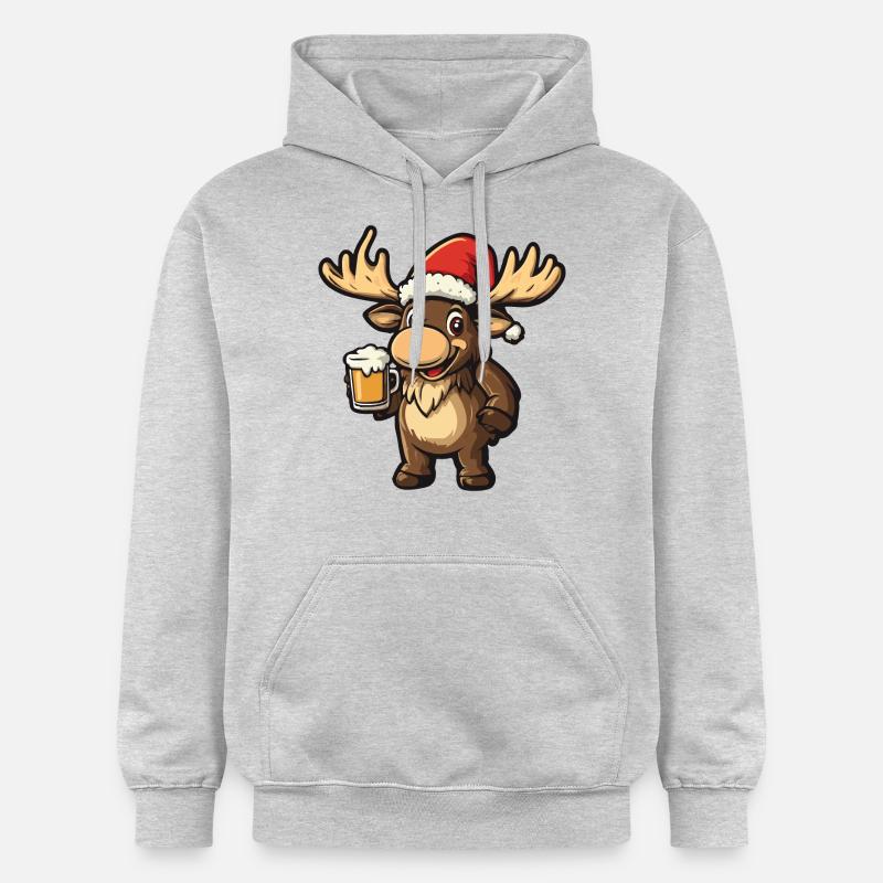 Bière de Noël Moose - Sweat à capuche Softstyle® Gildan Unisexe - gris clair chiné