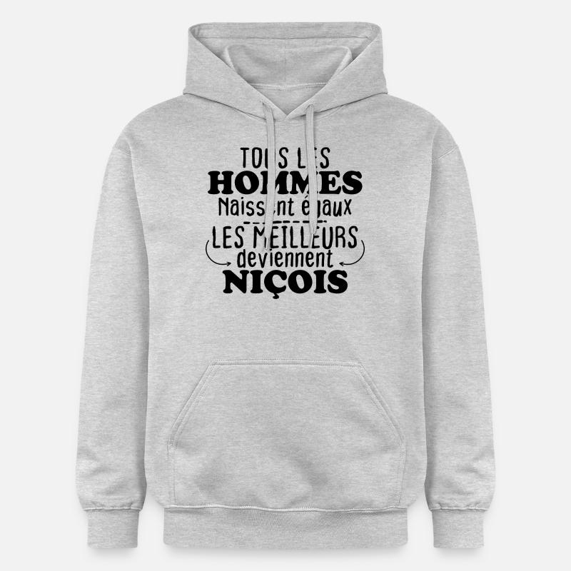 Les meilleurs hommes deviennent niçois - Sweat à capuche Softstyle® Gildan Unisexe - gris clair chiné
