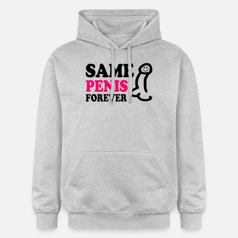 Same penis forever - Sweat à capuche Softstyle® Gildan Unisexe - gris clair chiné