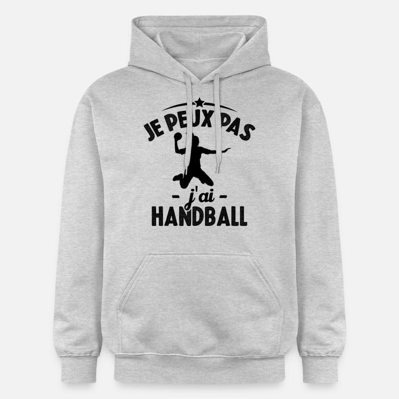 Je peux pas j'ai Handball - Sweat à capuche Softstyle® Gildan Unisexe - gris clair chiné
