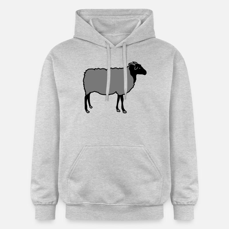 moutons - Sweat à capuche Softstyle® Gildan Unisexe - gris clair chiné