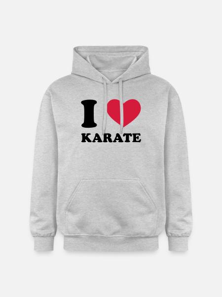 Karate - Gildan Unisex Softstyle® Midweight Hoodie - Hellgrau meliert