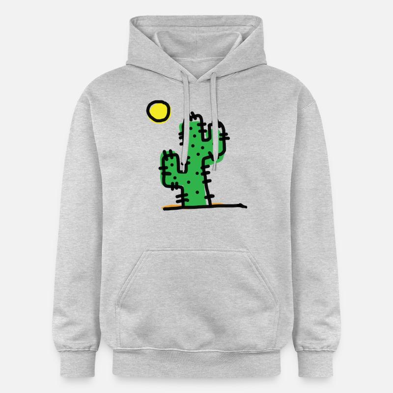 Cactus unique - Sweat à capuche Softstyle® Gildan Unisexe - gris clair chiné