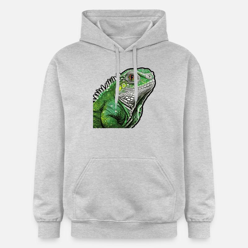 Iguane - Emerald Odyssey - Sweat à capuche Softstyle® Gildan Unisexe - gris clair chiné