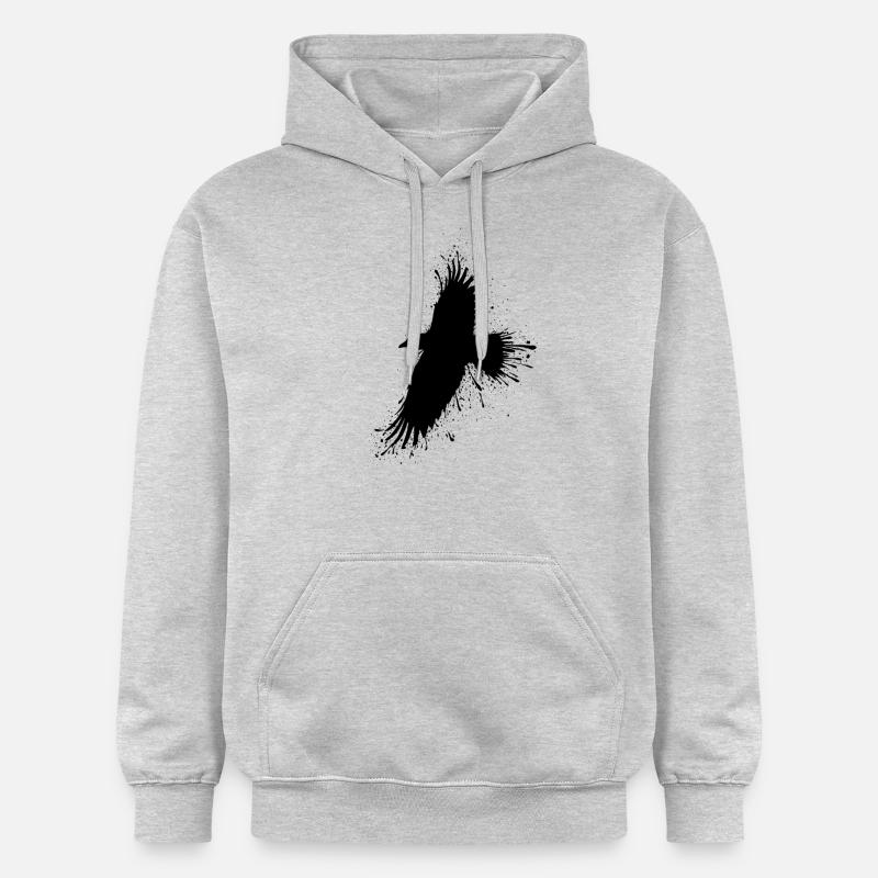 Ink Raven - Sweat à capuche Softstyle® Gildan Unisexe - gris clair chiné