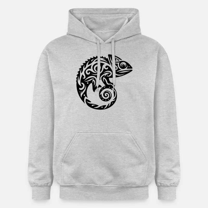 Écailleux Creeper Déguisement caméléon tatouage - Sweat à capuche Softstyle® Gildan Unisexe - gris clair chiné
