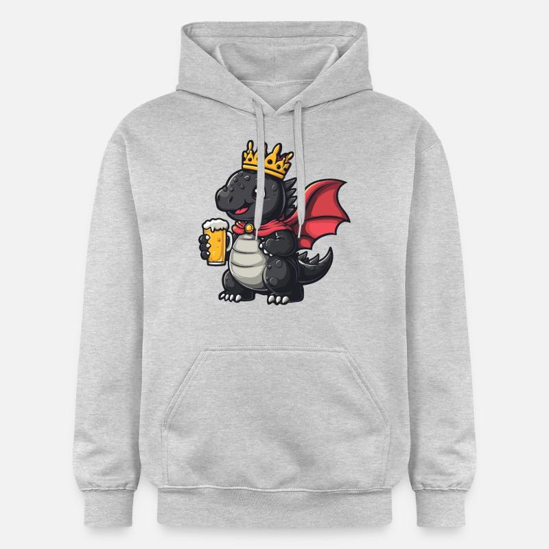 Dragon Bière Drôle - Sweat à capuche Softstyle® Gildan Unisexe - gris clair chiné