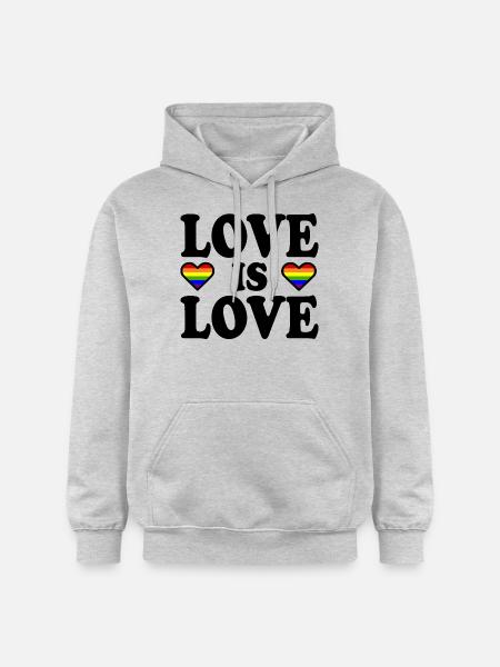 Love is love - Gildan Unisex Softstyle® Midweight Hoodie - Hellgrau meliert