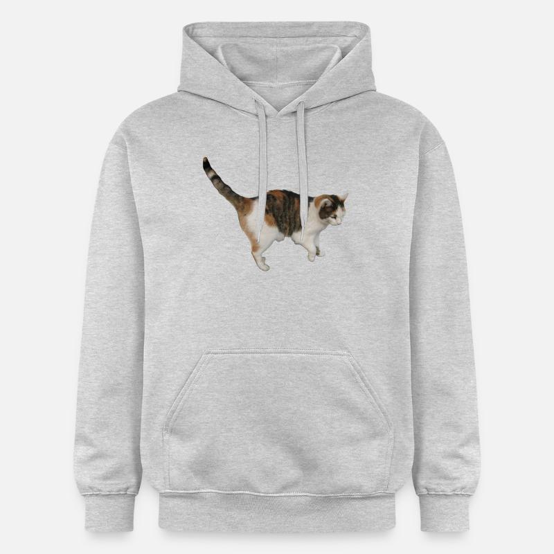 Chat - Sweat à capuche Softstyle® Gildan Unisexe - gris clair chiné